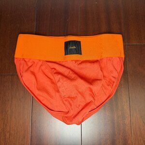 charlie by mz Men Jock Brief Orange Athletic Underwear Fits Small Medium 9 10